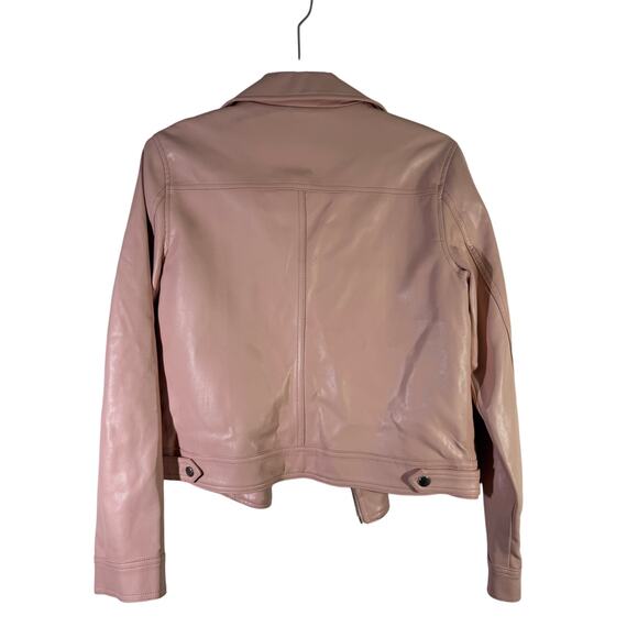 Blu Pepper Vegan Leather Moto Jacket Size M - Picture 2 of 6